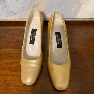Stuart Weitzman Women 8 1/2 Vintage Yellow Kitten Heel Work